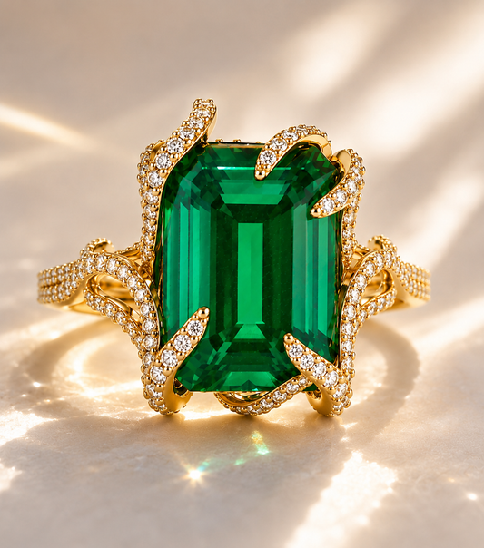 Ivy Emerald Ring
