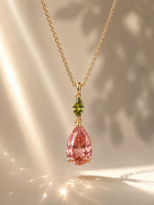 Duet Drop Diamond Pendant