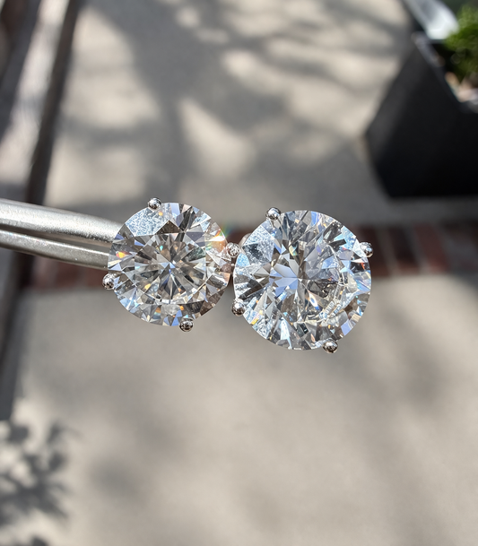 6 CTW Diamond Stud Earrings