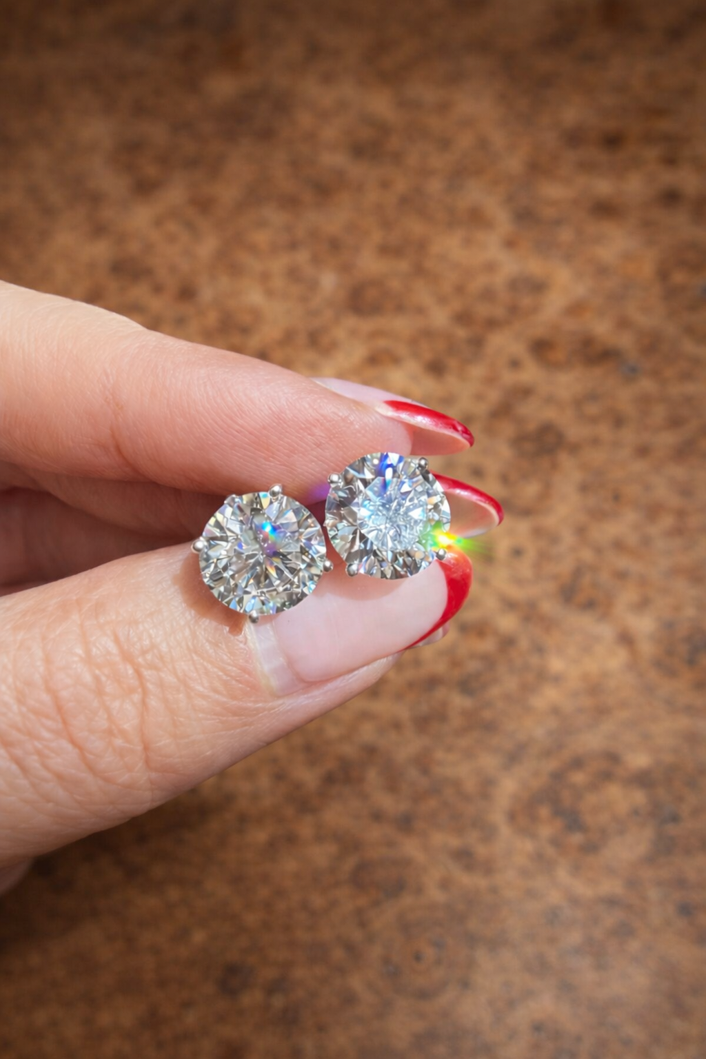 6 CTW Diamond Stud Earrings
