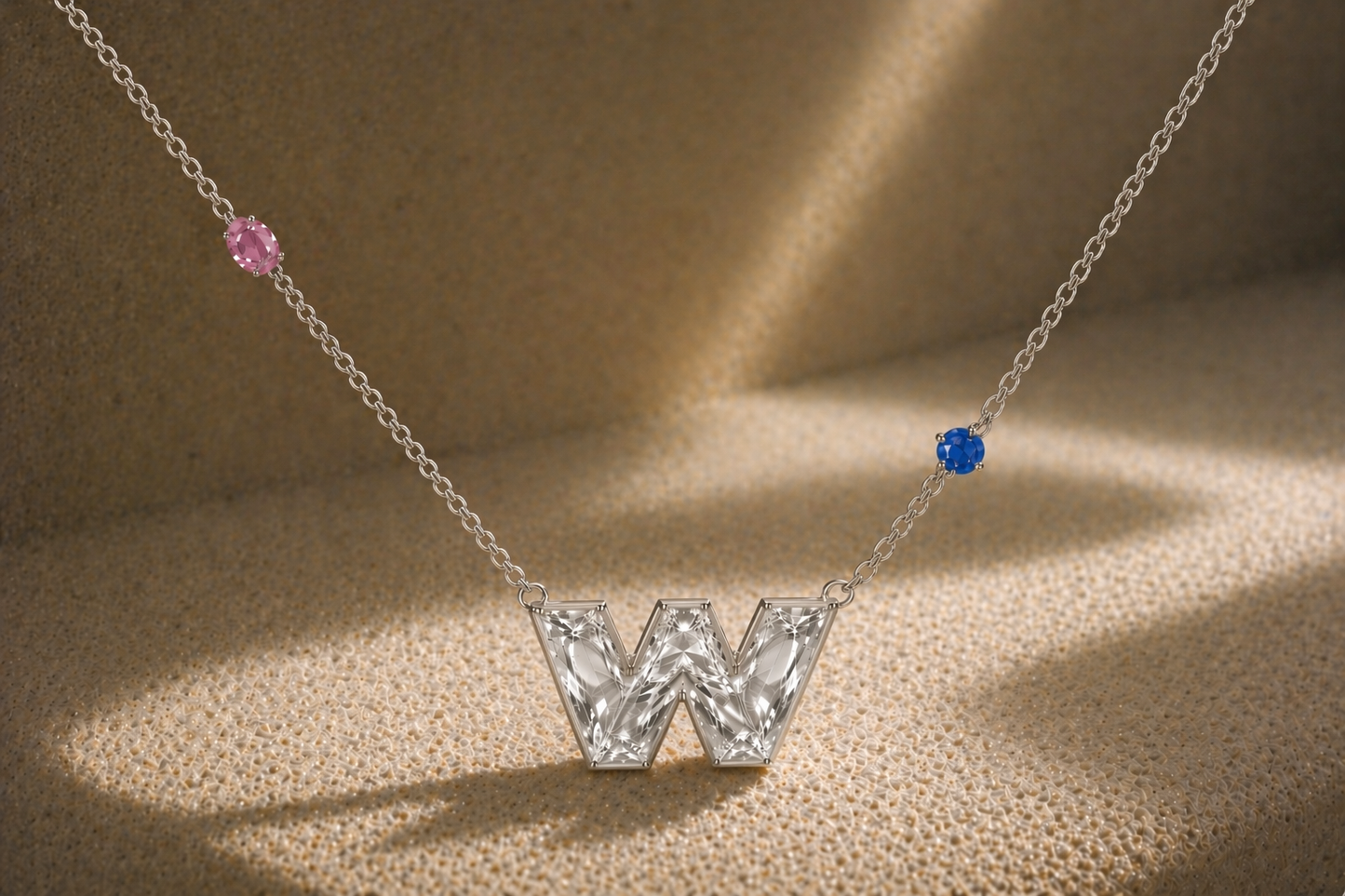 Diamond Letter Signature Necklace