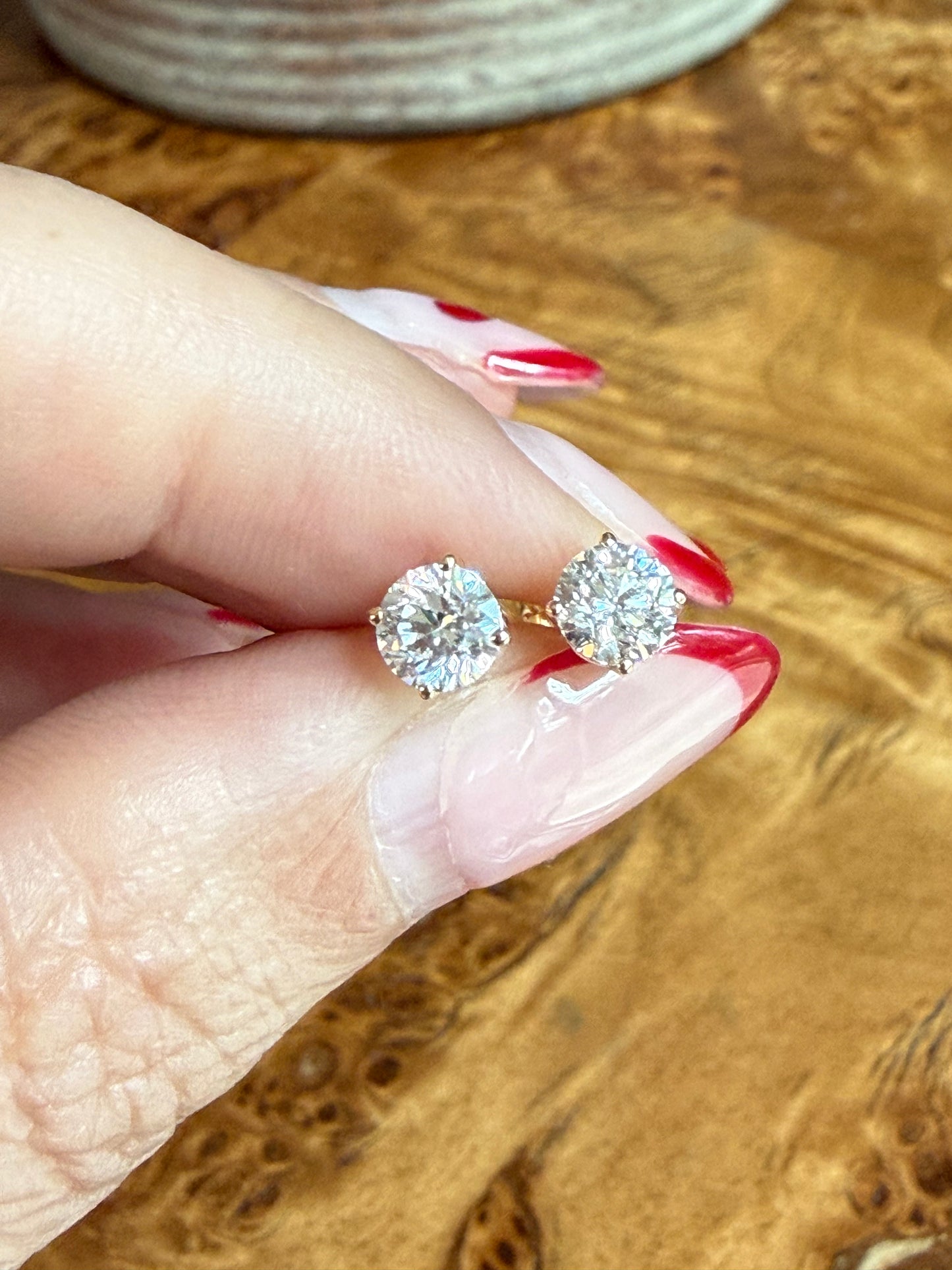 1 CTW Diamond Stud Earrings